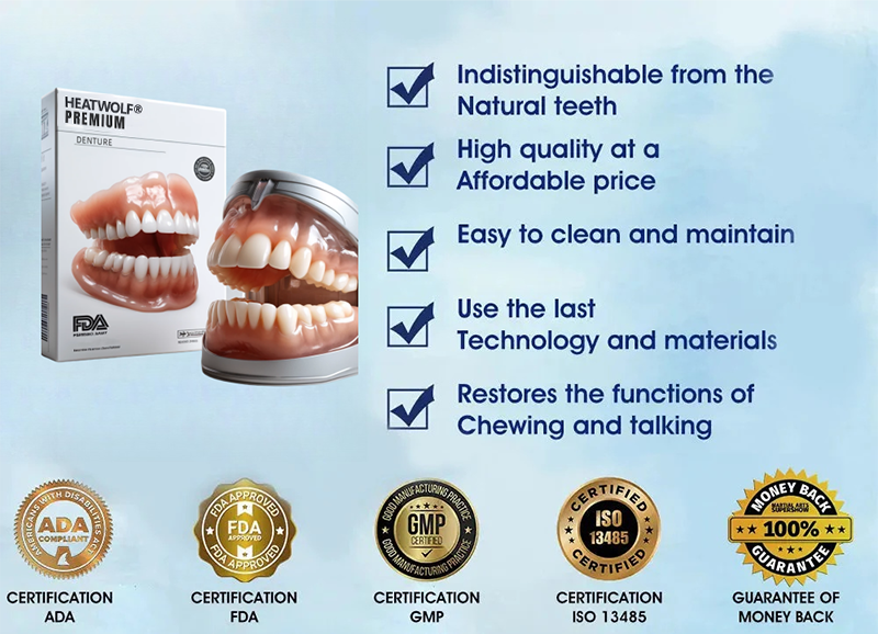 HEATWOLF® - Premium Customized Full Denture Set🦷-🥑🥑The Royal London Dental Hospital accreditation(🏆Limited Time Discount Last 30 Minutes🏆)